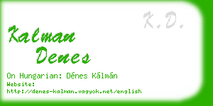 kalman denes business card